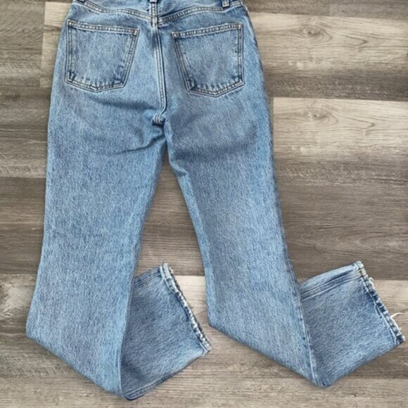 AGOLDE Straight Leg Organic Cotton Jeans 23 Blue Vintage Wash High Rise Denim - Picture 11 of 11